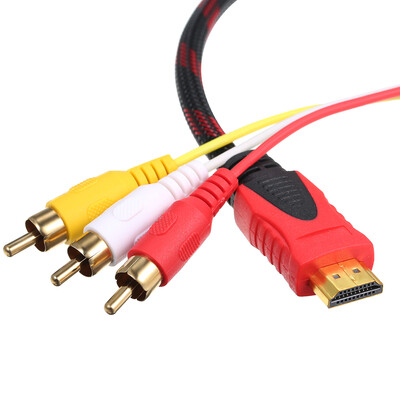 

HD RCA Audio Video Cable HD to 3 RCA Male AV Wire Cord 15M DV MP4 Convertor