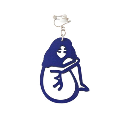 

1pcs Personalized Jewelry Funny figure Earrings Crying Girl Ear Hook Ear Clip Cartoon Acrylic Girls Accessories