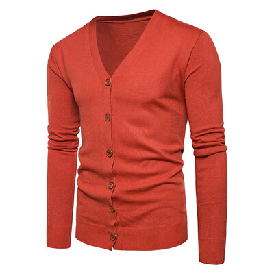 

V Neck Knitting Button Up Cardigan