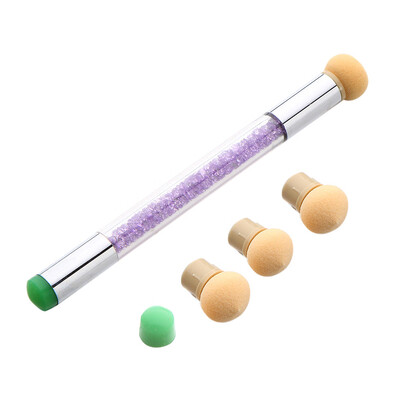 

〖Follure〗Set Glitter Powder Picking Dotting Gradient Pen Brush 6Sponge Nail Art Tools