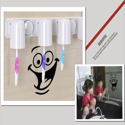 

〖Follure〗Smile Face Toilet Stickers DIY Personalized Furniture Decoration Sticker