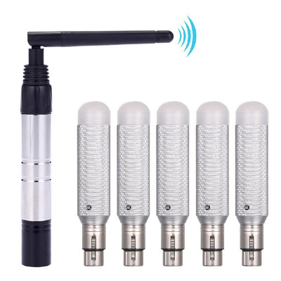 

DMX512 24G ISM Wireless Transmitter 5pcs Receivers Built-in Rechargeable Batterys 800m Long Visible Transmission Distance for