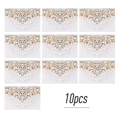 

20Pcs Pearl Paper Laser Cut Wedding Invitation Cards Greeting Card Kits Event Party Supplies with Blank Inner Sheet