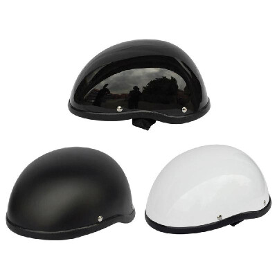 

Retro Style Motorcycle Half Helmet ABSCotton Plastic Cap- Bright Black for Motorcyclist Biker RidderOne SizeUniversal Washable