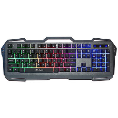 

AK-400 Backlit Gaming Keyboard Wired USB Metal Panel Keyboards For Desktop Laptop Gamer