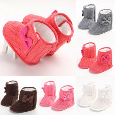 

Newborn Baby Toddler Boys Girls Knitted Anti-Slip Boots Warm Slippers Crib Shoes