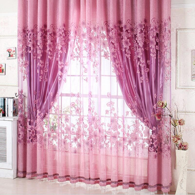 

Floral Half Shading Curtain Window Treatment for Living Room Bedroom Decor