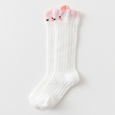 

Summer Mesh Thin Cotton Cartoon Childrens Socks In The High Tube Over The Knee Baby Anti-mosquito Socks Baby Socks 0-1-3 Years