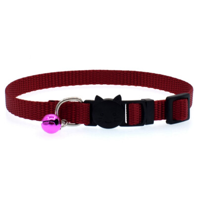 

Cat Nylon Collar Adjustable Safety Buckle Colorful Bell Pet Supplies Collar Necklace