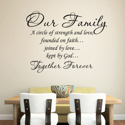 

Gobestart Our Family a Circle of Strength&Love Wall Sticker Decal Home Decor