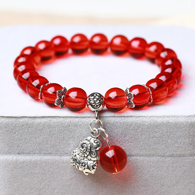 

Garnet red crystal bracelet female fashion bracelet jewelry