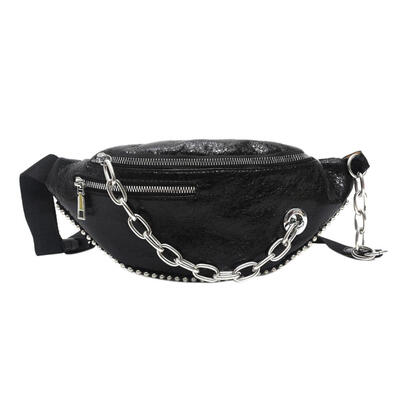 

Chain Cracked Leather Fanny Waist Pack Women Shoulder Crossbody Chest Bags
