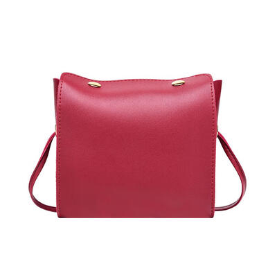 

Fashion Teenage Girls Solid Color Shoulder Bags PU Leather Crossbody Bag