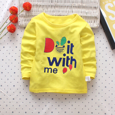 

Toddler Kid Girls Boys Letter Print Long Sleeves T-shirt Top Baby Clothing