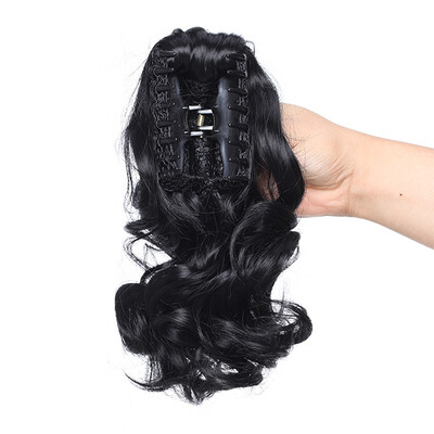 

Ponytail Extensions 12" One Piece Claw Jaw Pony Tail Clip in Hair Extensions Curly Long Straight Soft Silky