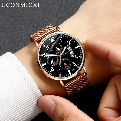 

Gobestart Luxury Mens Quartz Analog Watch Fashion Ultra Thin Waterproof Wristwatch