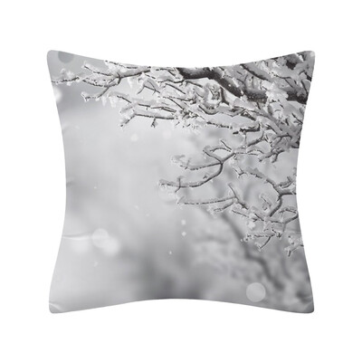 

Siaonvr Christmas Pillow Case Glitter Polyester Sofa Throw Cushion Cover Home Decor