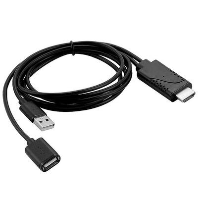 

USB Female to HDTV Data Cable for iOS Android 2 in 1 the Same Screen Line