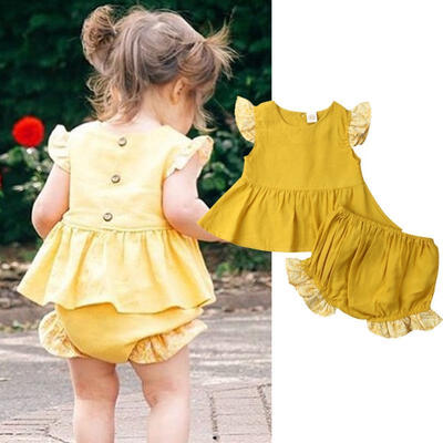 

0-24M Princess Newborn Baby Girls TopsPants Shorts Set Outfit Kids Clothes