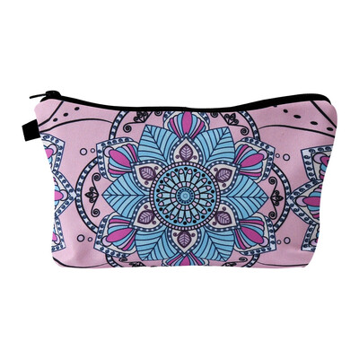 

Vintage Flower Painting Roomy Cosmetic Bag Waterproof Travel Toiletry Pouch Wash Bag Zipper Makeup Bag