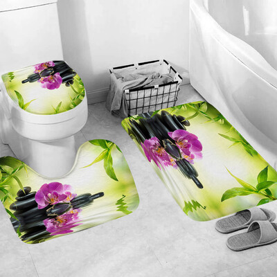 

Gobestart 3pcs Non-Slip Fish Scale Bath Mat Bathroom Kitchen Carpet Doormats Decor