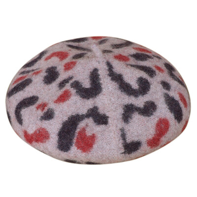 

New Korean Camouflage Beret Retro Pumpkin Cap Literary&Artistic Wool Wool Thickening&Warming Hundred Female Caps
