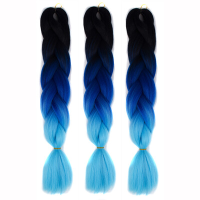 

Gobestart 1PC New Fashion Womens Gradient Long Braid Wavy Party Wigs O