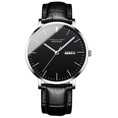 

genuine cayton watch male concept full-automatic mechanical watch fashion genuine leather ultra-thin water-proof mens watch new s