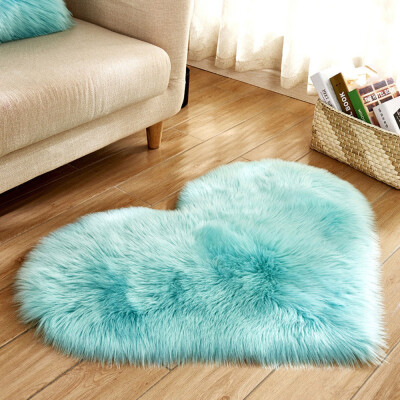

Toponeto Wool Imitation Sheepskin Rugs Faux Fur Non Slip Bedroom Shaggy Carpet Mats