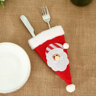 

Home Dinner Table Party Silverware Cutlery Pockets Bag Holder Christmas Decor