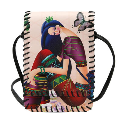 

Ethnic Printing Shoulder Messenger Handbags Women PU Leather Crossbody Bags