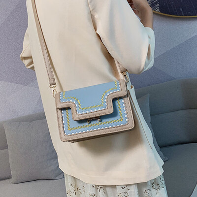 

Ins fashion Korean version of the female handbag 2019 popular bag fresh wild summer small square bag Messenger bag