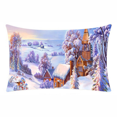 

Tailored Merry Christmas Rectangle Cushion Cover Throw Pillow Case Pillowcase