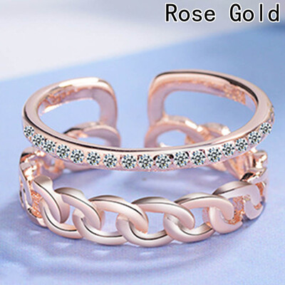 

Chic Minimalist Personality Copper Rhinestone Adjustable Rings Jewelry Gifts Jewellery Rings