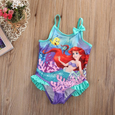 

Kids Toddlers Girls Mermaid Costume Little Mermaid Bikini Swimwear Swimsuit 1-5Y