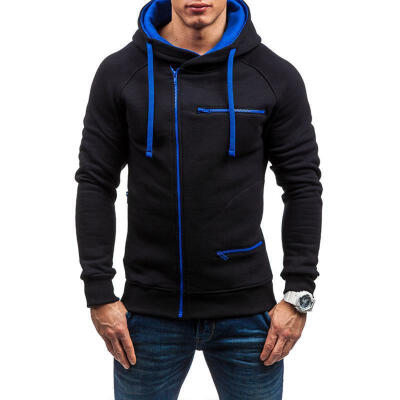 

Casual Slim Zipper Cardigan Drawstring Hooded Sweater Hoodie For Men