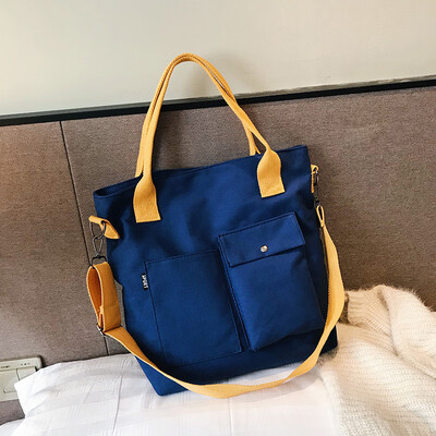 

Ins canvas bag female 2019 new wave Korean version of the wild Harajuku student shoulder bag wideband Messenger bag