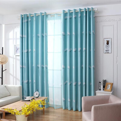 

Dandelion Blackout Curtain Window Shading Screen Bedroom Blind Cloth Decor