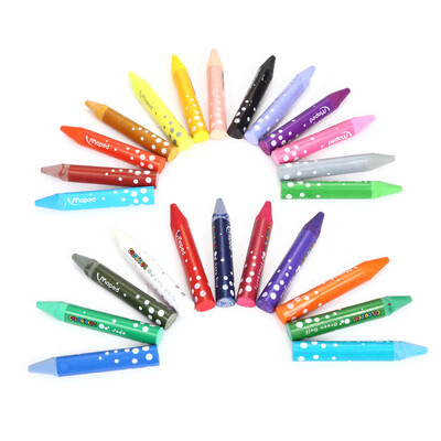 

Maped 24 Colors Water Washing Colorful Triangular Rod Oil Painting Stick for Children