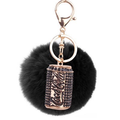 

Cola Keychain Creative Fashion Rex Rabbit Plush Ball Car Bag Pendant Small Gift