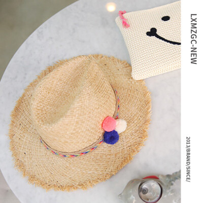 

Hat summer new ladies Korean version of the hundred with a stylish sun hat beach holiday big eaves Lafite straw hat