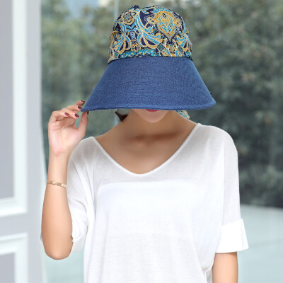

New Korean version of the empty top hat sackcloth breathable folding summer sunshade cap tourist beach cap