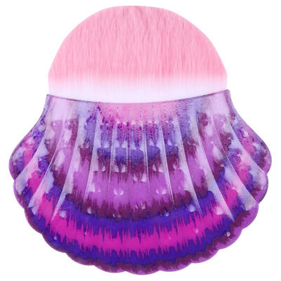 

Single Makeup Brush Peacock Pattern Shell Handle Foundation Cosmetic Tools
