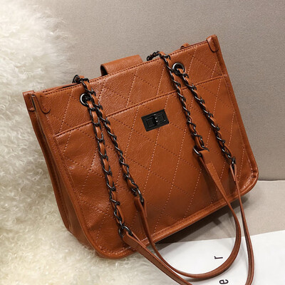 

Womens&winter new 2019 Magenta chain bag individual single-shoulder bag fashion high-capacity&high-capacity diagonal