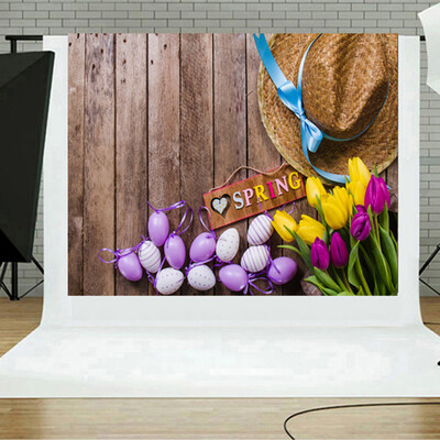 

Toponeto Easter Day Theme Vinyl Photography Backdrop Custom Photo Background Props