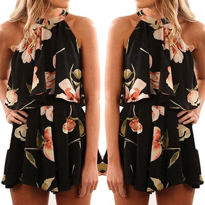 

Roseonmyhand Womens Floral Summer Beach Vest Shirt Tops Blouse Shorts Pants 2PCS Set