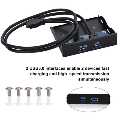 

Greensen USB30 Floppy Front Panel 35 Floppy Bay 19 Pin to 2 Interface USB30 HUB Front Panel Expansion USB30 Front Panel