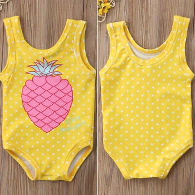

Kids Baby Girl Pineapple Print Swimwear Swimsuit Bathing Suit Beachwear