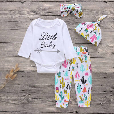 

Newborn baby rompers 3 pcs clothes set with hat&headband Cartoon infant baby boys girls cartoon long sleeves romper autumn b