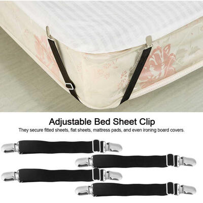

Greensen 4Pcslot Adjustable Bed Sheet Clip Fasteners Straps Elastic Holder Fixing Clamp